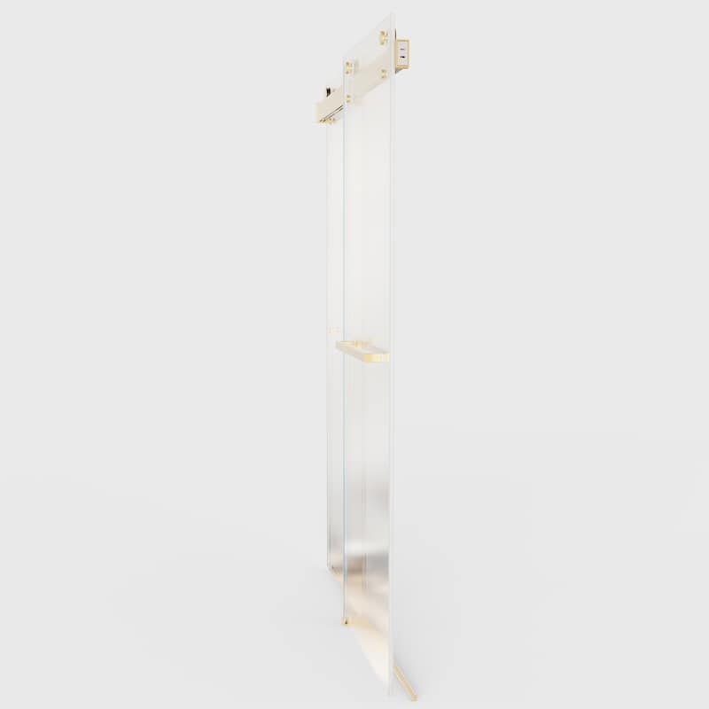 56"-60" x 76" Frameless Double Sliding Shower Door
