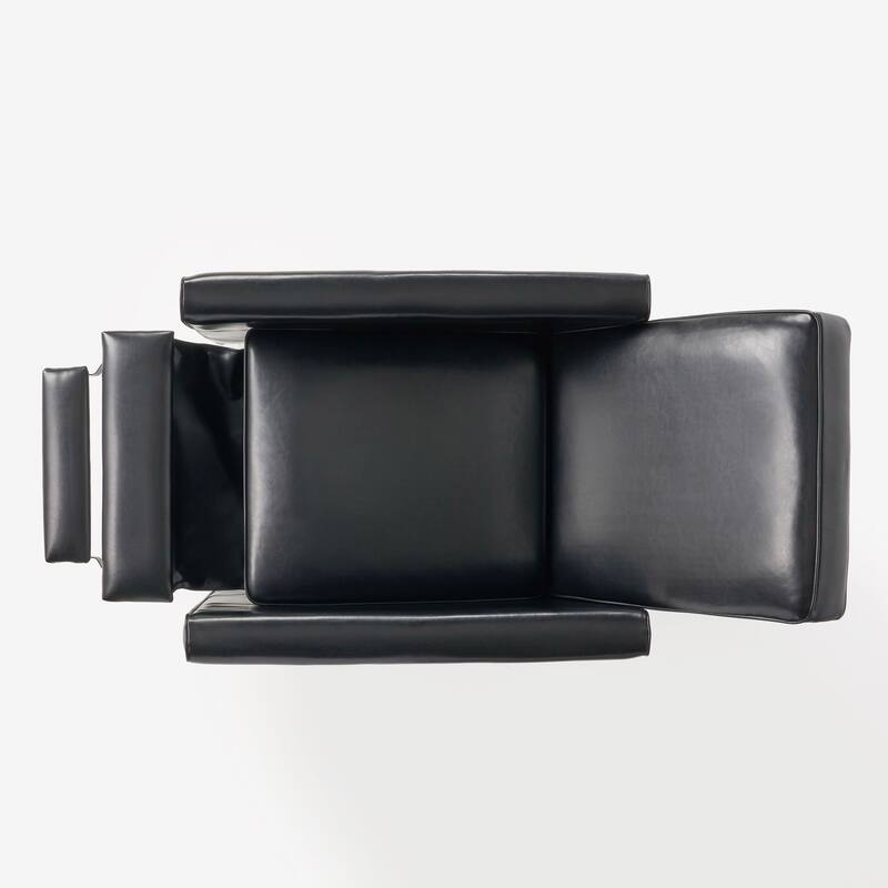 Pushback Recliner Chair, Fax Leather Armchair Push Back Accent Chair for Living Room, Home Theater Single Sofa Club Chair