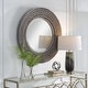 preview thumbnail 3 of 4, Uttermost Portside Round Gray Mirror - 40"W X 40"H X 3"D