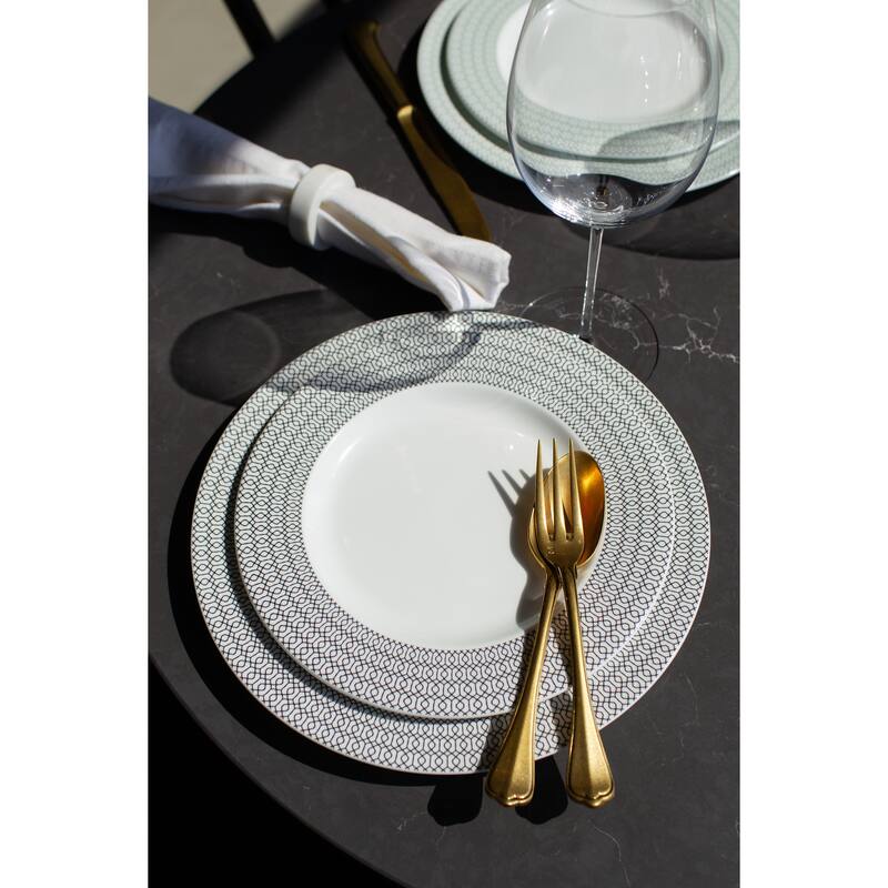 Fortessa Ornament Bone China, 9" Salad/Dessert Plate (Set of 4)