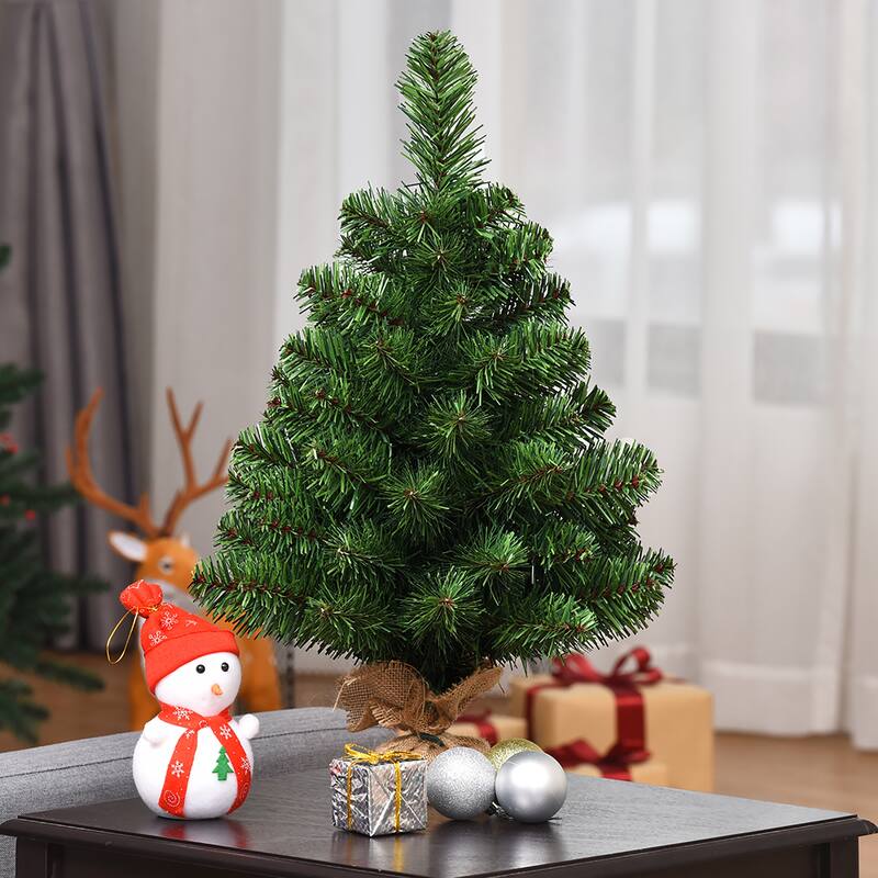 Artificial Christmas Tree Tabletop PVC Premium Full Tree