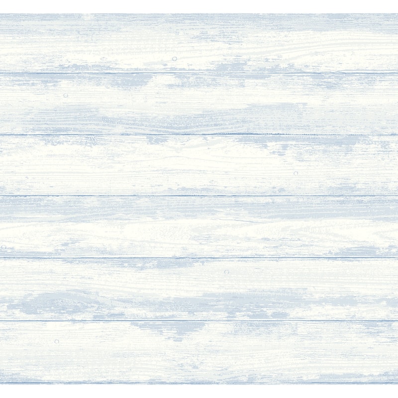 A-Street Prints Truro Light Blue Weathered Shiplap Wallpaper
