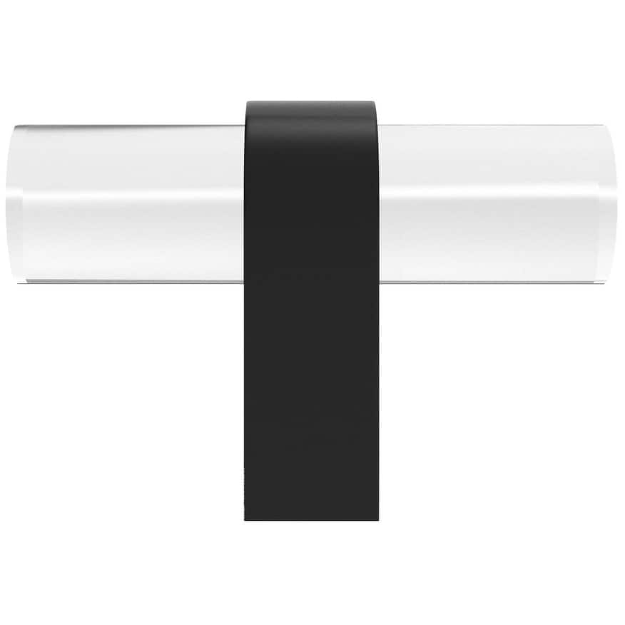 Hapny Home C02-CLR Clarity 2" Wide Solid Metal and Clear Acrylic