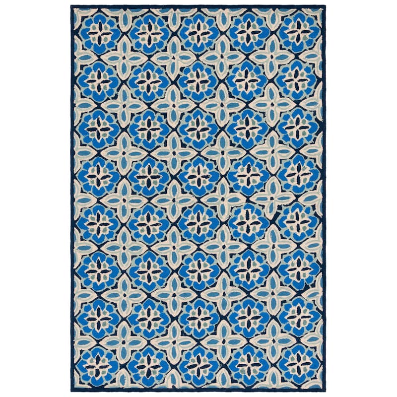 SAFAVIEH Handmade Four Seasons Waltraud Floral Rug - 5' x 8' - Blue