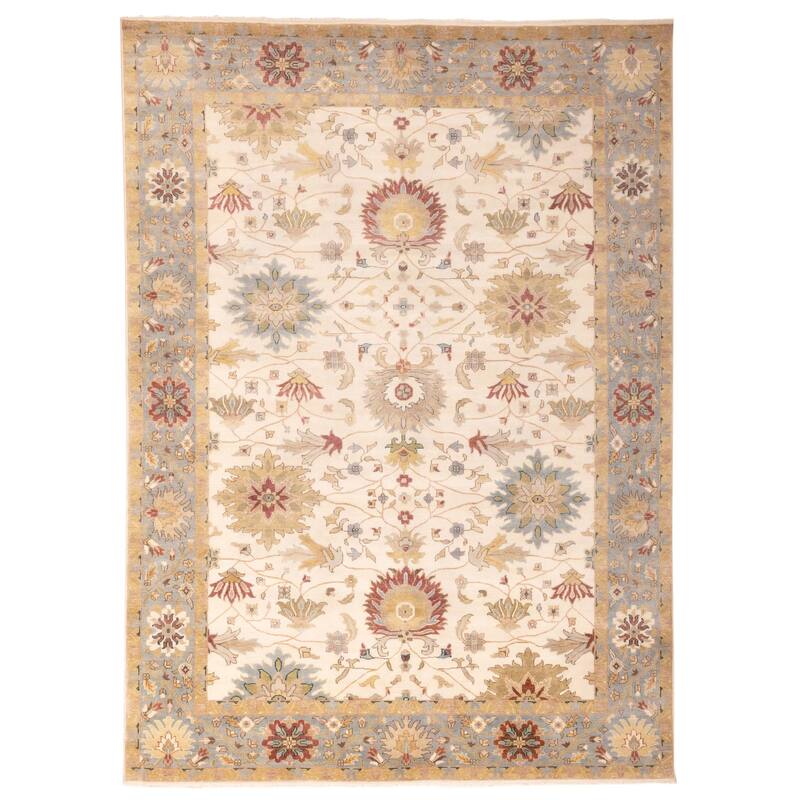 ECARPETGALLERY Hand-knotted Jules Serapi Ivory Wool Rug - 10'0 x 13'10