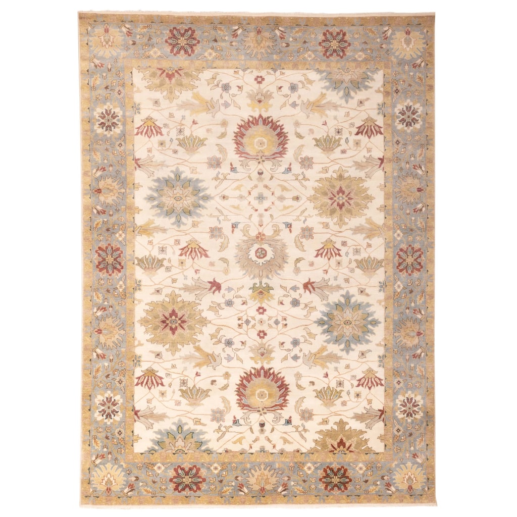 ECARPETGALLERY Hand-knotted Jules Serapi Ivory Wool Rug - 10'0 x 13'10