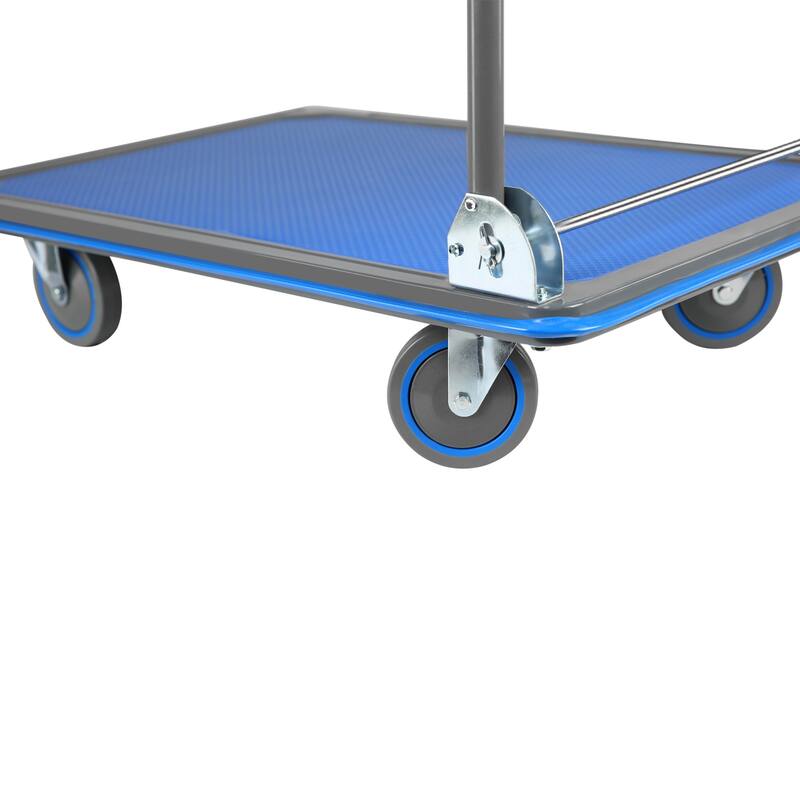 Platform Hand Truck Large Foldable Dolly Cart 360 Degree Swivel Wheels - Weight Capacity:660lbs