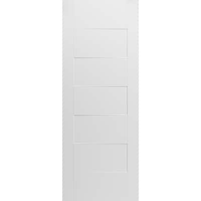 Slab Door Panel 18 x 80 inches / Mela 0755 Painted White / Modern Finished Doors / Pocket Closet Sliding Barn