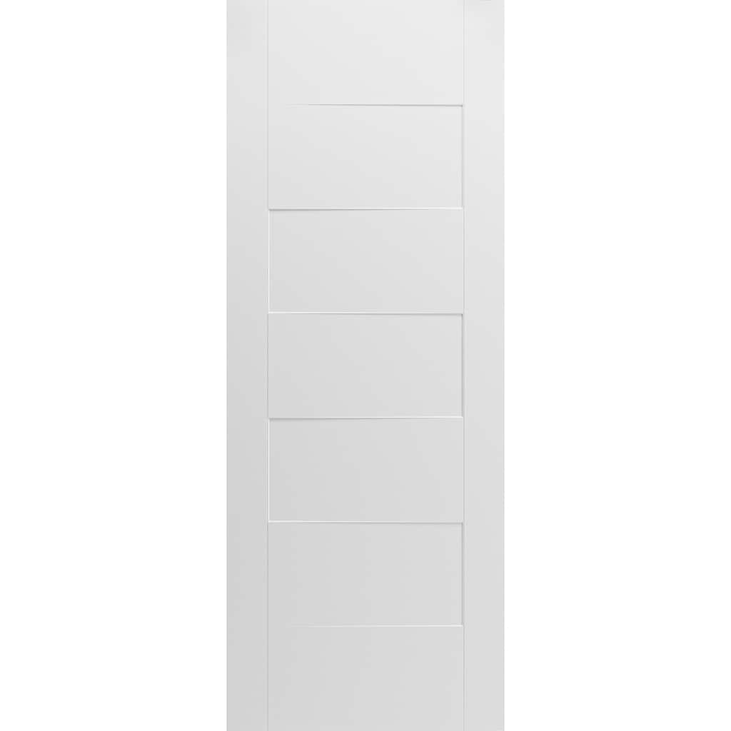 Slab Door Panel 18 x 80 inches / Mela 0755 Painted White / Modern Finished Doors / Pocket Closet Sliding Barn
