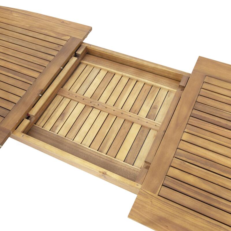 7 Pieces Outdoor Modern Expandable Dining Set