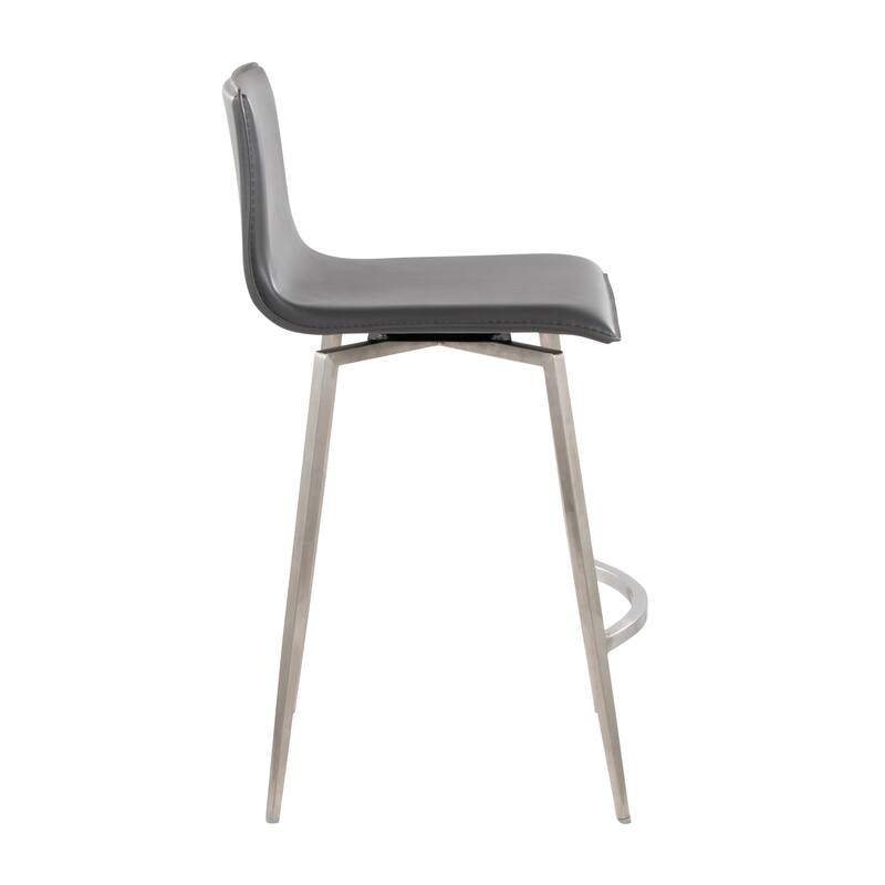 Porch & Den Mara Upholstered 26" Fixed-Height Counter Stool with Swivel (Set of 2)