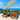 8 Ft Portable Beach Umbrella with Sand Anchor and Tilt Mechanism