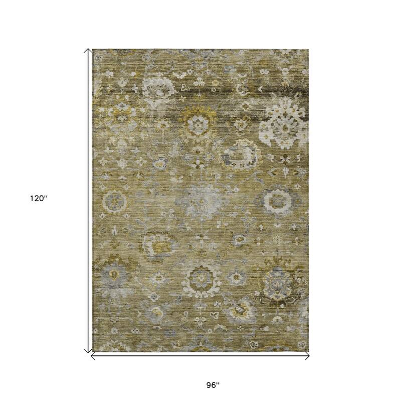 HomeRoots Floral Traditional Rectangle Outdoor Rug