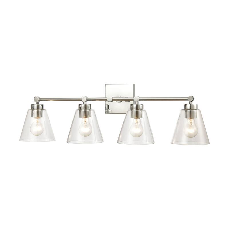 Elk Home East Point Polished Chrome With Clear Glass 4 Light Vanity