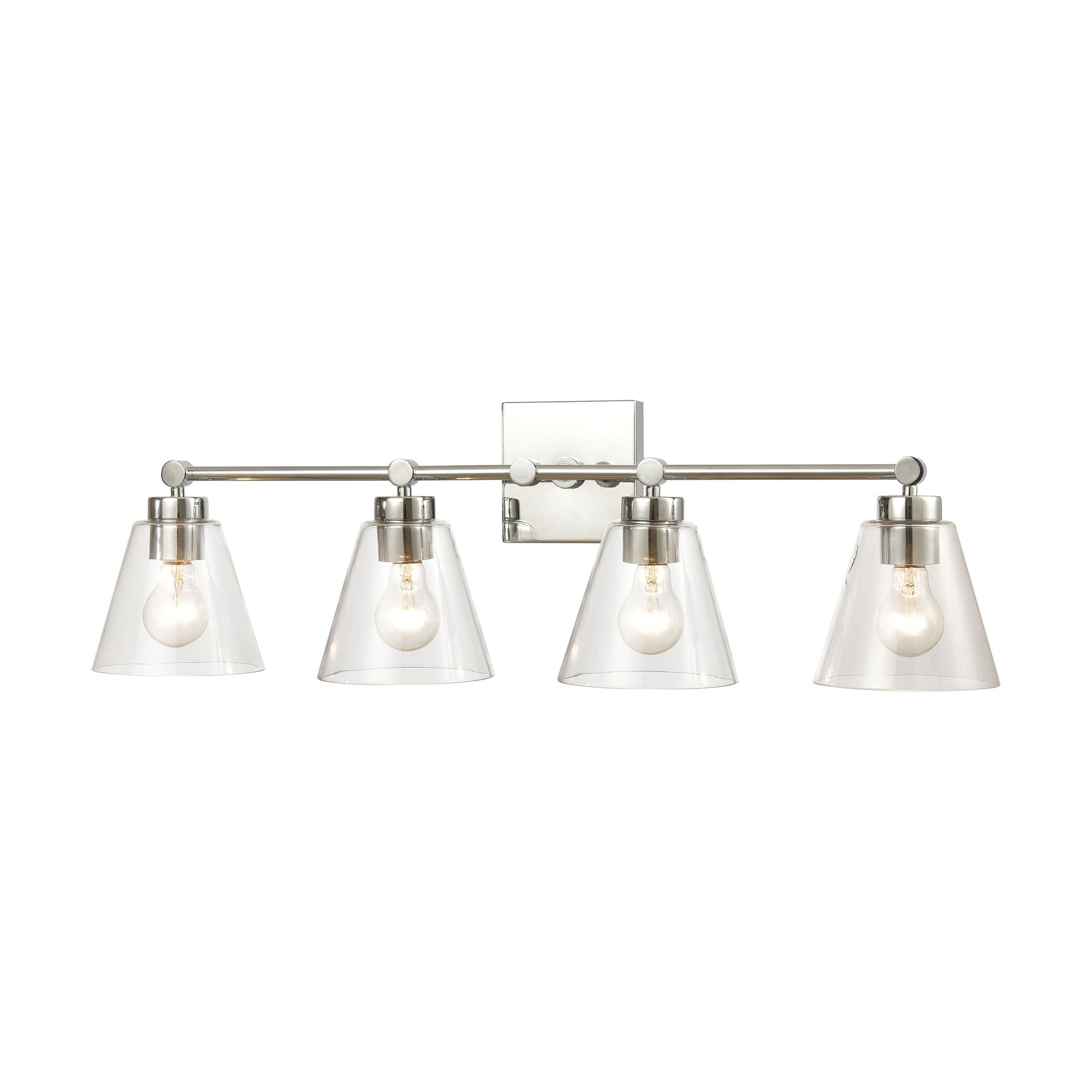 Elk Home East Point Polished Chrome With Clear Glass 4 Light Vanity