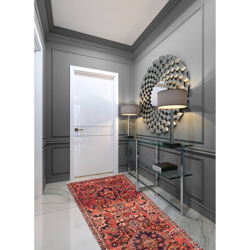 ECARPETGALLERY Hand-knotted Kayseri Vintage Light Red Wool Rug - 3'2 x 10'2