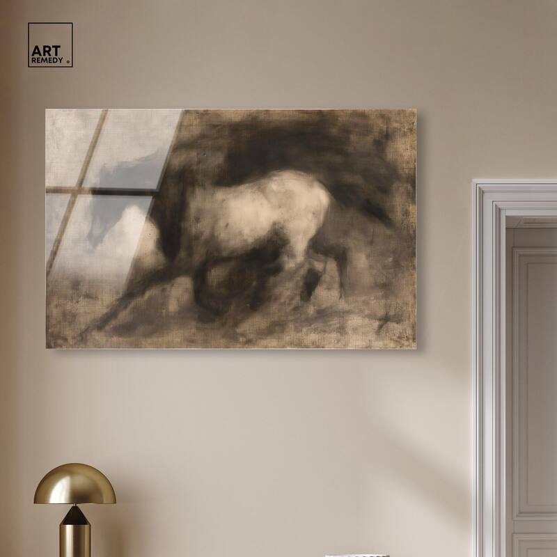 Dark Horse Acrylic by Art Remedy, Ready to Hang