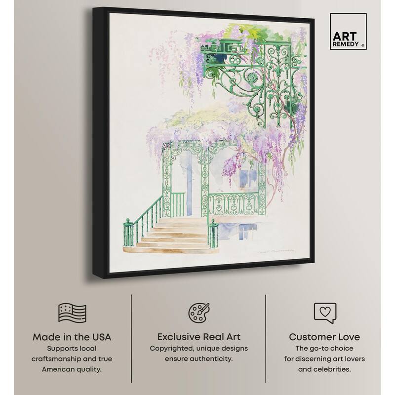 Cast Iron Porch Railing Canvas by Art Remedy