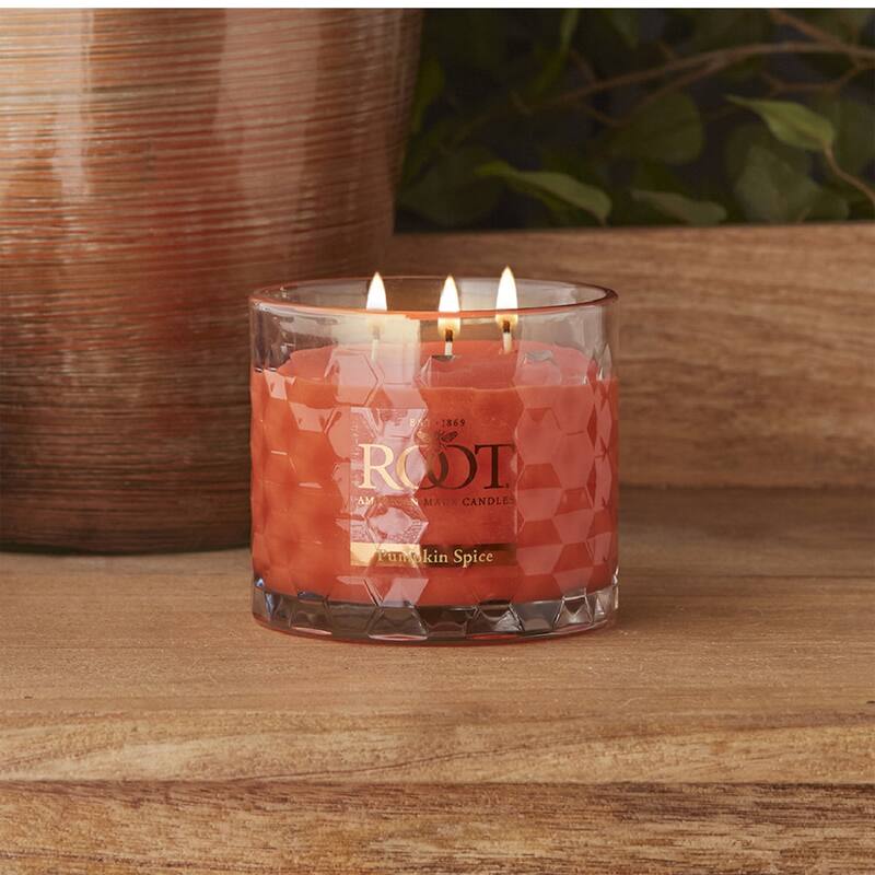 Root Pumpkin Spice Scented 3-Wick Signature Honeycomb Jar