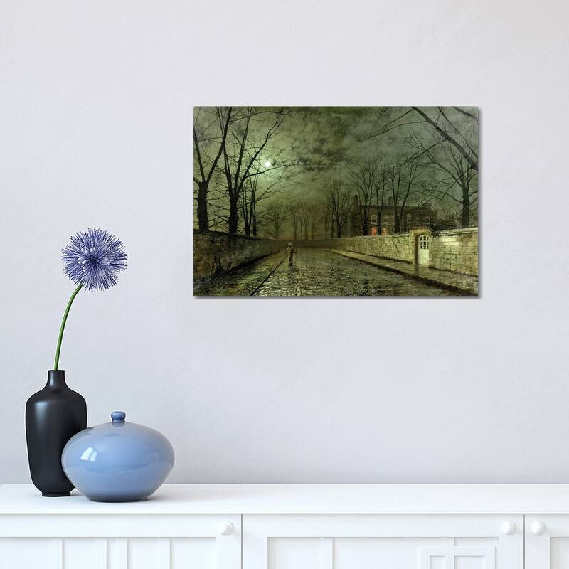 iCanvas "Silver Moonlight" by John Atkinson Grimshaw Canvas Print - 12x18x1.5