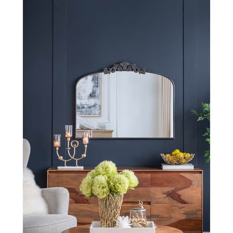 40" x 31" Classic Design Gold Arch Mirror and Baroque Inspired Frame