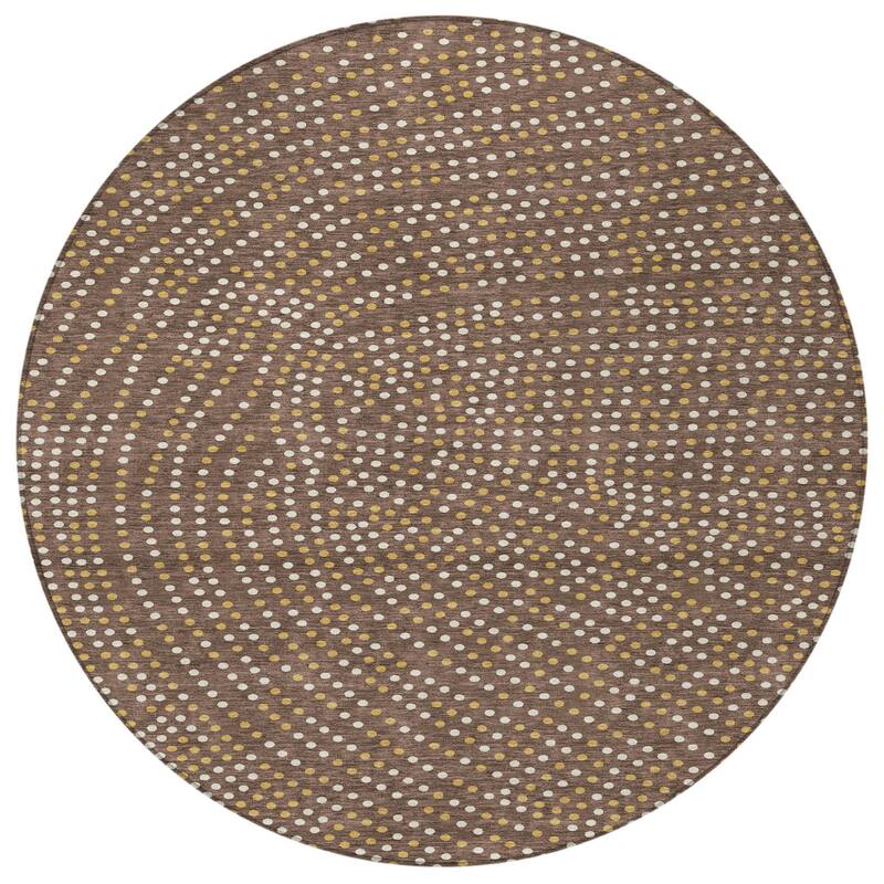 HomeRoots Polka Dot Transitional Rectangle Outdoor Rug