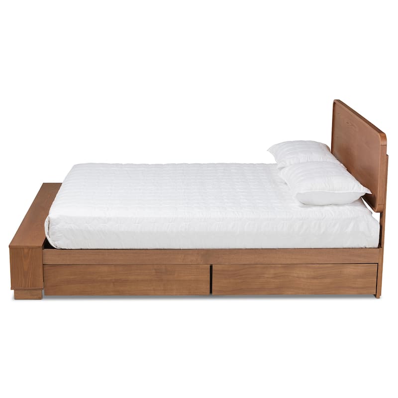 Vita Modern Transitional Wood 4-Drawer Platform Storage Bed