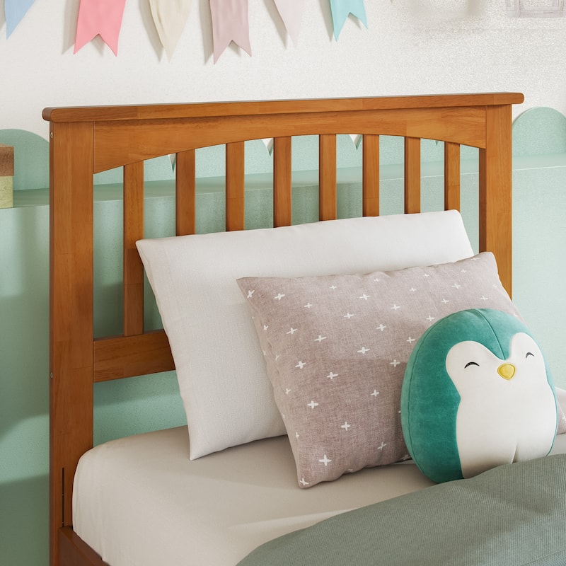 AFI Mission Headboard with Attachable Charger - Light Toffee - Twin