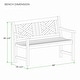 preview thumbnail 6 of 16, Cambridge Casual Isla 4-foot Teak Wood Outdoor Bench