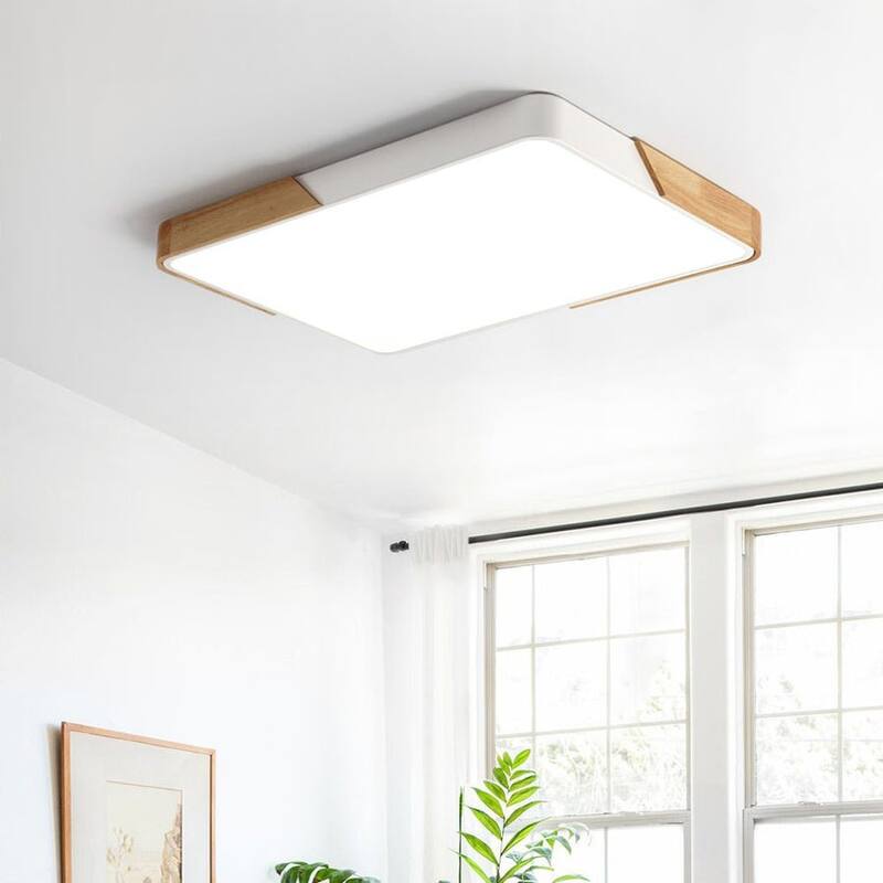 Farmhouse Ultra-thin Rectangle Dimmable LED Flush Mount Light - White (5CCT Version)