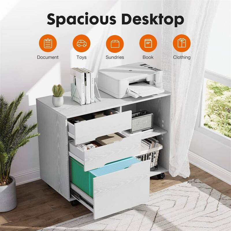 File Cabinet 3 Drawer - 31.3"D x 15.7"W x 24.4"H