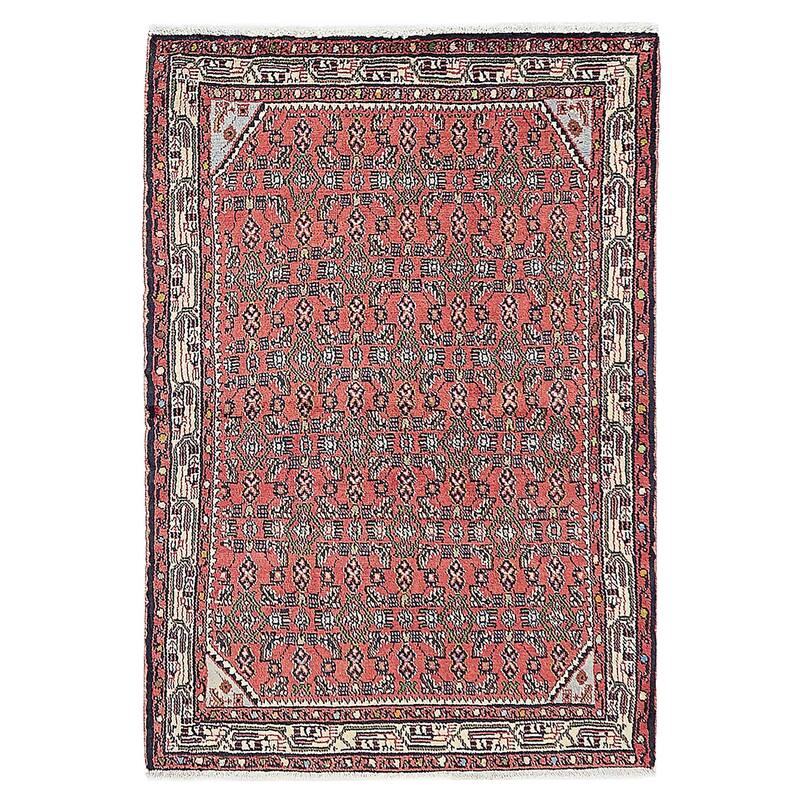 ECARPETGALLERY Hand-knotted Andelz Light Red Wool Rug - 3'5 x 4'11