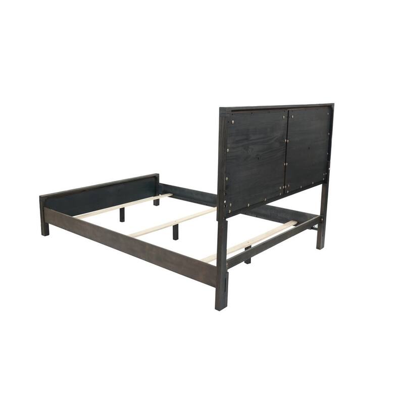 Rustic Contemporary Espresso 1pc Queen Size Bed Wooden X-Design HB Unique Look Bedroom Furniture