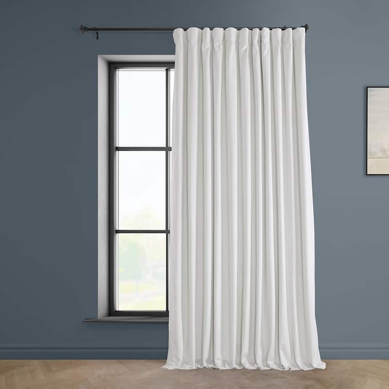 Exclusive Fabrics Extra Wide Heritage Plush Velvet Room Darkening Curtain (1 Panel)