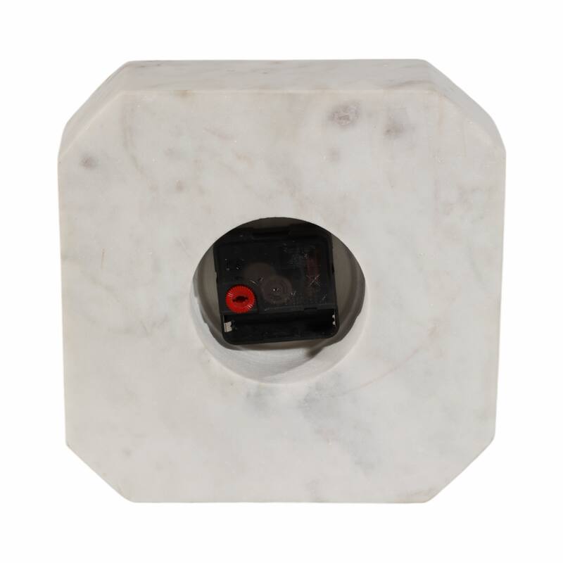 Modern Glam Marble & Stone Clock for Home Decor