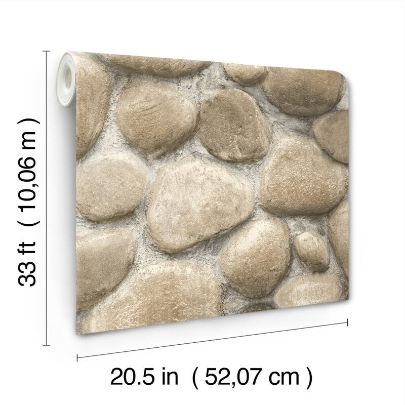 Root Rock Beige Wallpaper