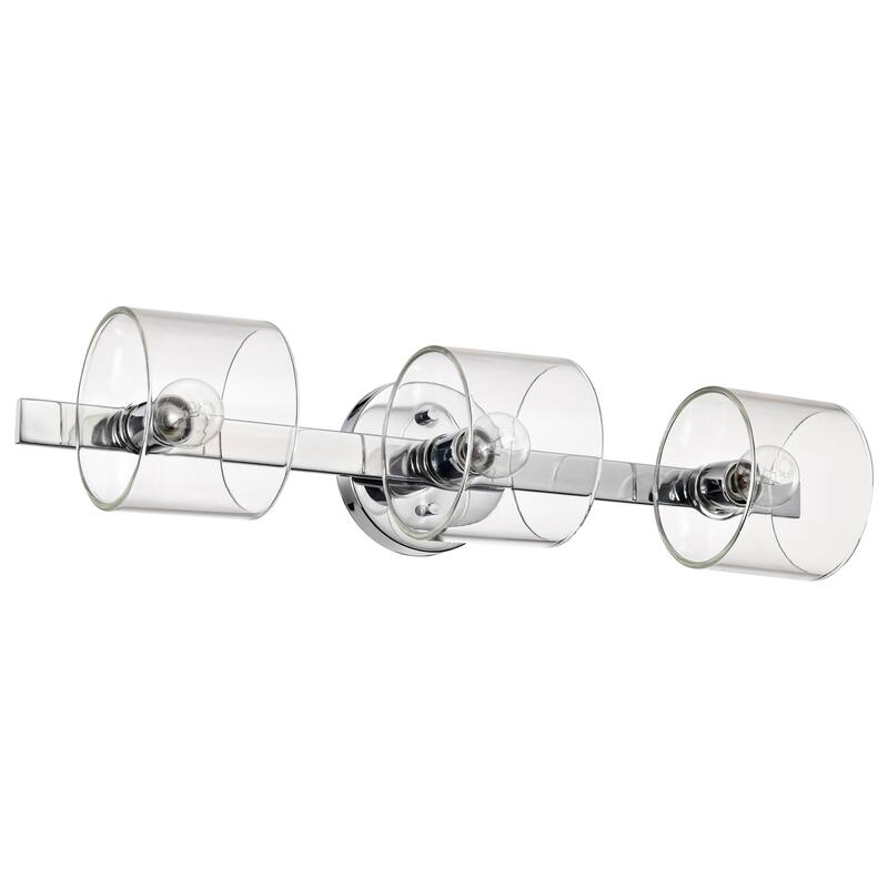 Marlowe 3 Light Vanity Polished Nickel with Clear Glass - Polished Nickel - Polished Nickel