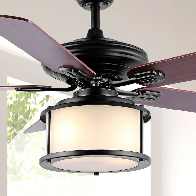 Cammy 52" 2-Light Bohemian Farmhouse Iron LED CEILING FAN, by JONATHAN Y