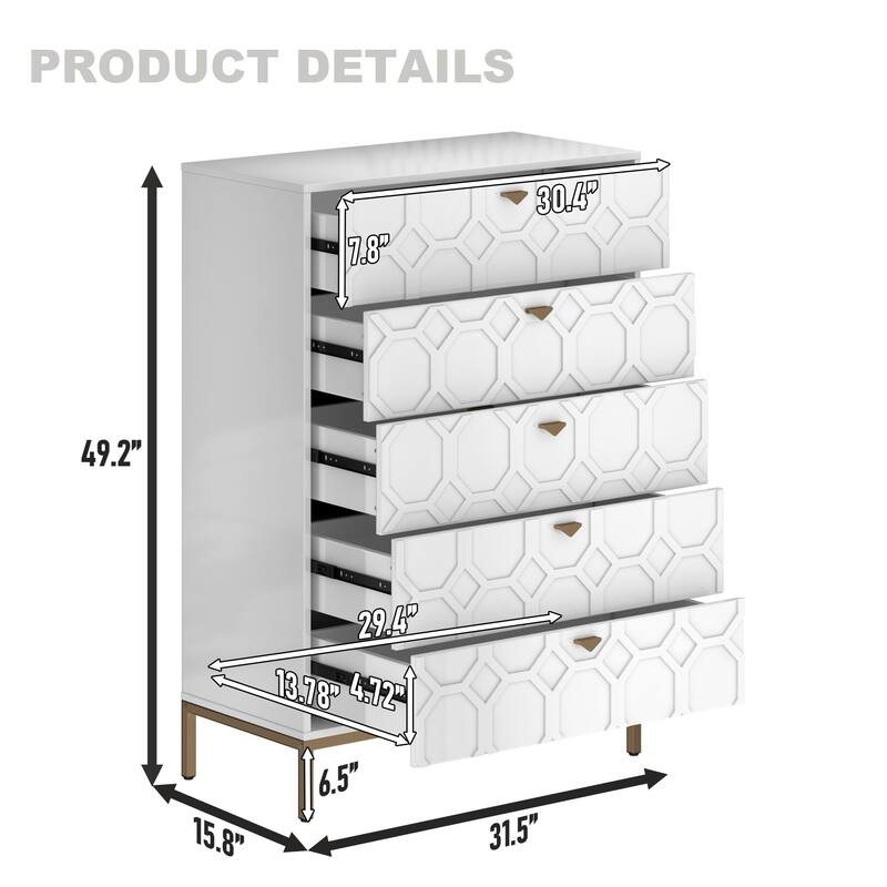 5 drawers cabinet