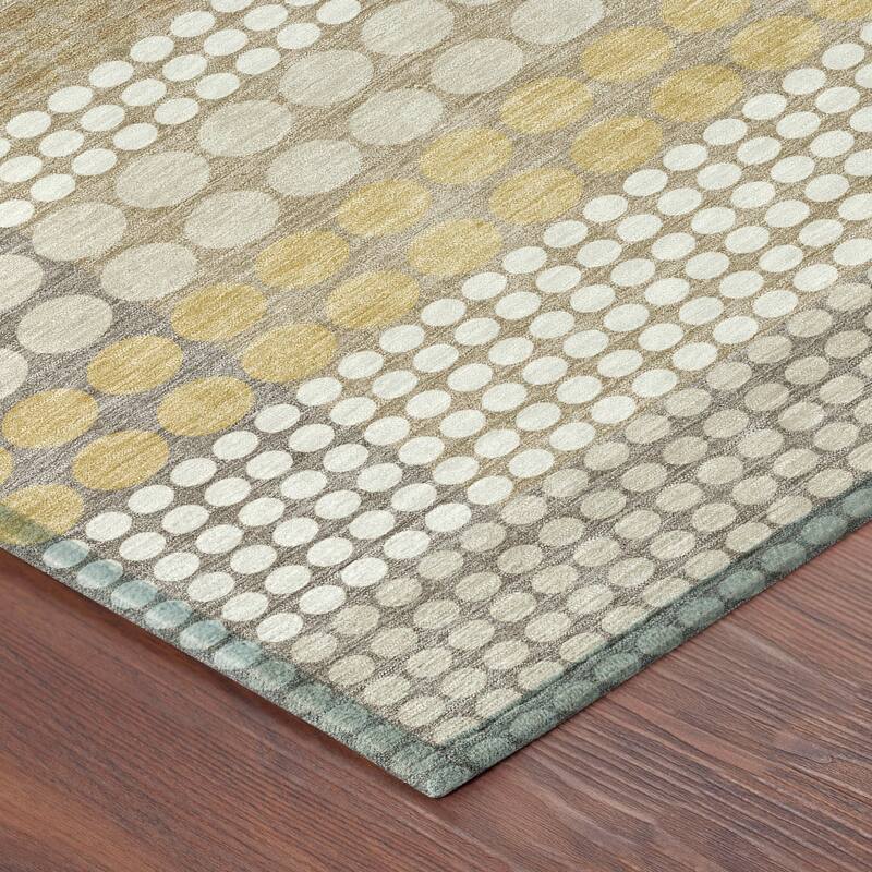 Machine Washable Indoor/ Outdoor Casual Dotty Chantille Rug