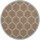 preview thumbnail 66 of 104, SAFAVIEH Courtyard Charleen Indoor/ Outdoor Waterproof Patio Backyard Rug 4' x 4' Round - Brown/Aqua