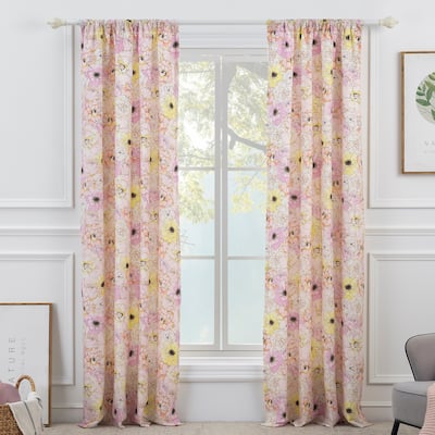 Greenland Home Fashions Misty Bloom 4-Piece Curtain Panel Set