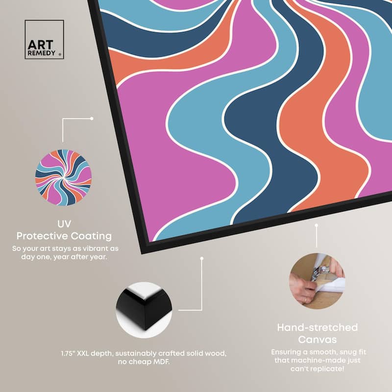 Carnaval Retro Curves Canvas by Art Remedy