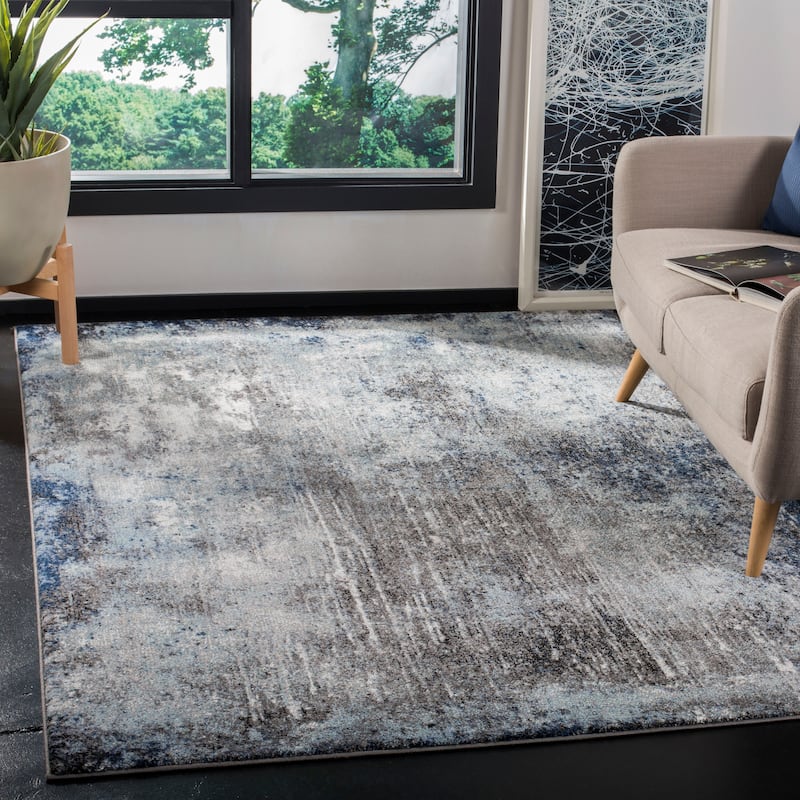 SAFAVIEH Galaxy Valdemara Modern Abstract Rug - 8' x 10' - Charcoal/Blue