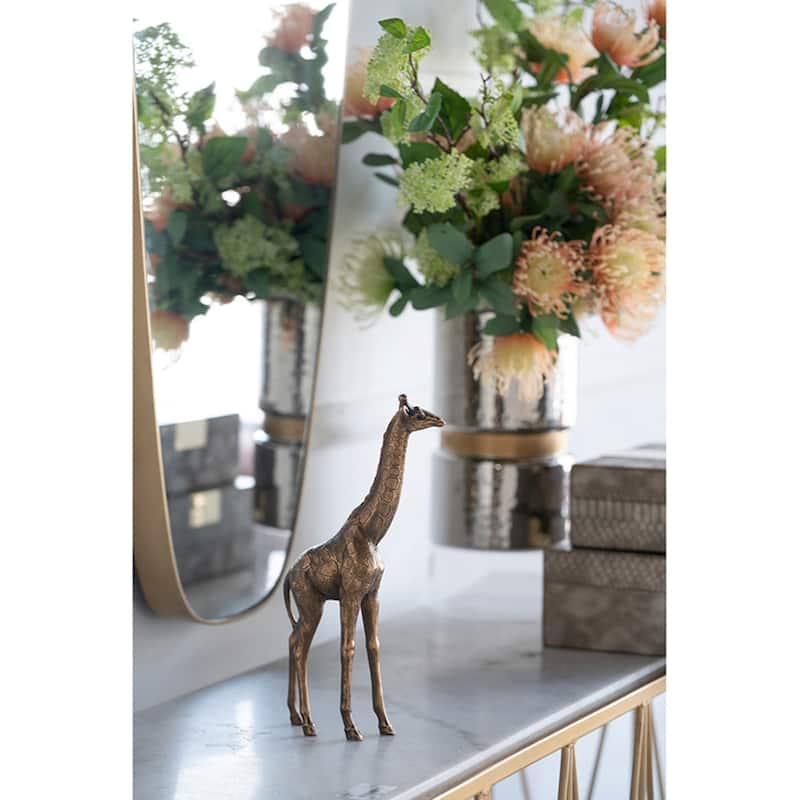 Small Giraffe Statue - 11.25" - Gold
