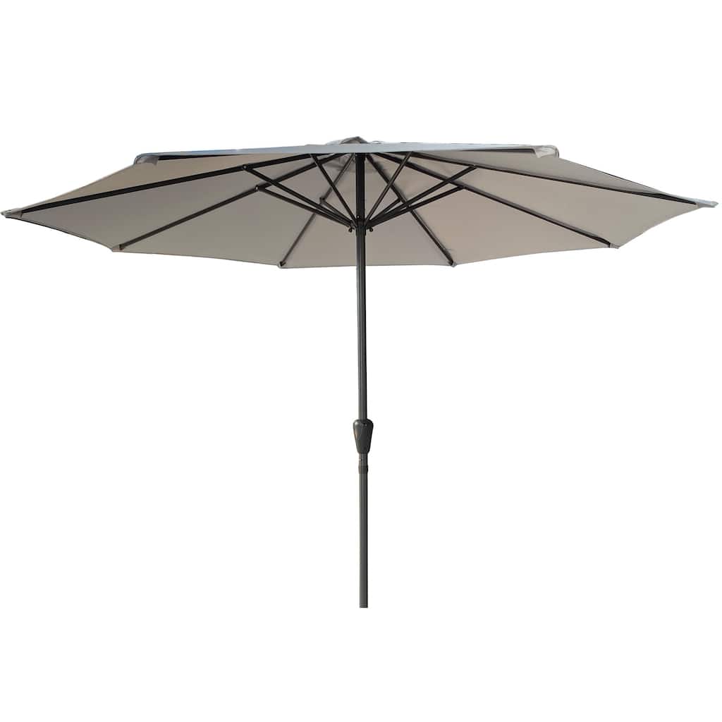 Outdoor terrace umbrella with tilting mechanism