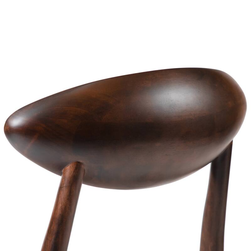 Furniture of America Abigail V Mid-century Modern Rich Walnut Handmade Rubberwood Counter Height Dining Chairs (Set of 2)