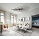 preview thumbnail 2 of 15, Vertigo 1-Light Black or Dark Brown Designer Modern Chandelier Large Pendant Light - N/A Black