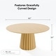 preview thumbnail 34 of 41, Solid Wood Round Dining Table for 4-8 People Nordic style
