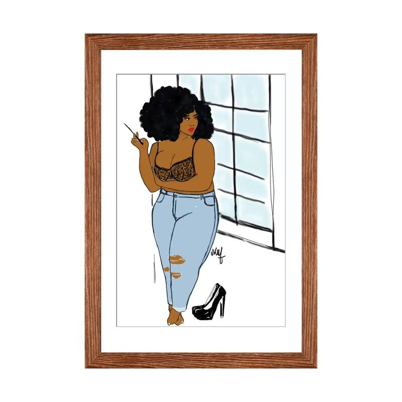 iCanvas "Big And Beauty" by Nicholle Kobi - Walnut - 24x16x1